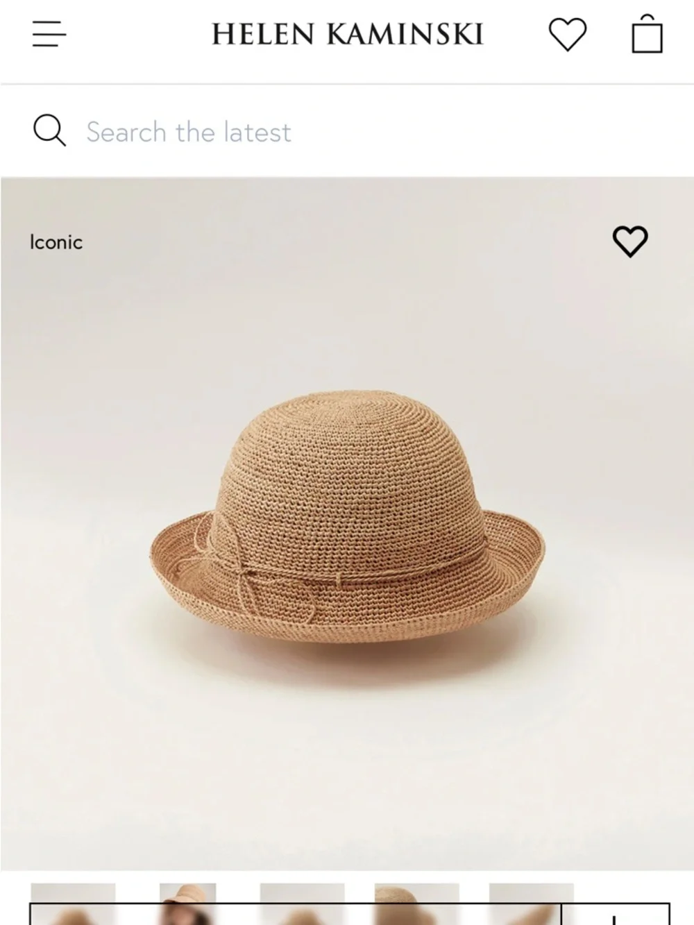 Helen Kaminski Natural Crochet Bowler Sun Hat